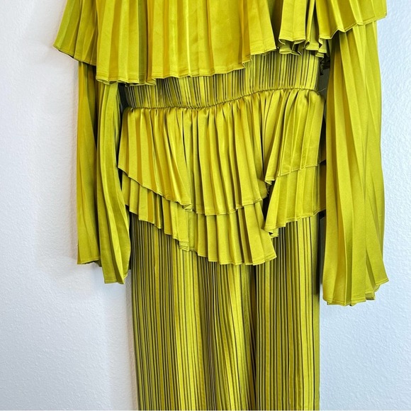 Andrea Iyamah Raffle Pleated Satin Formal Dress - Picture 7 of 13